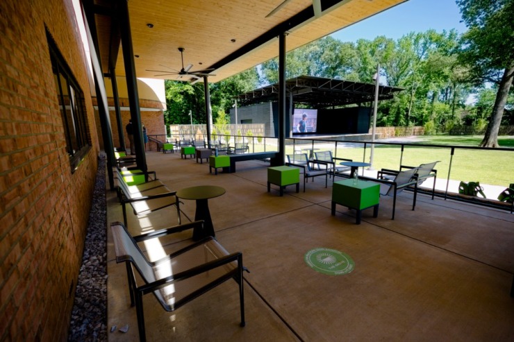 A VIP area overlooks the outdoor stage of The Grove at GPAC. (Ziggy Mack/Special to Daily Memphian)