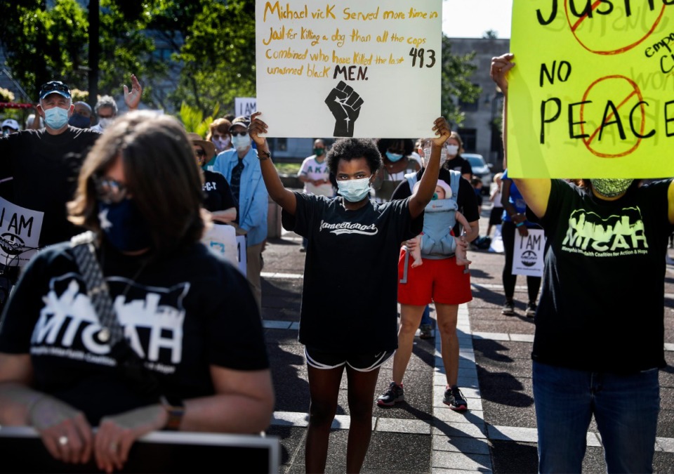 <strong>Hundreds gather during a MICAH rally on Tuesday, June 16, outside Memphis City Hall.</strong> (Mark Weber/Daily Memphian)