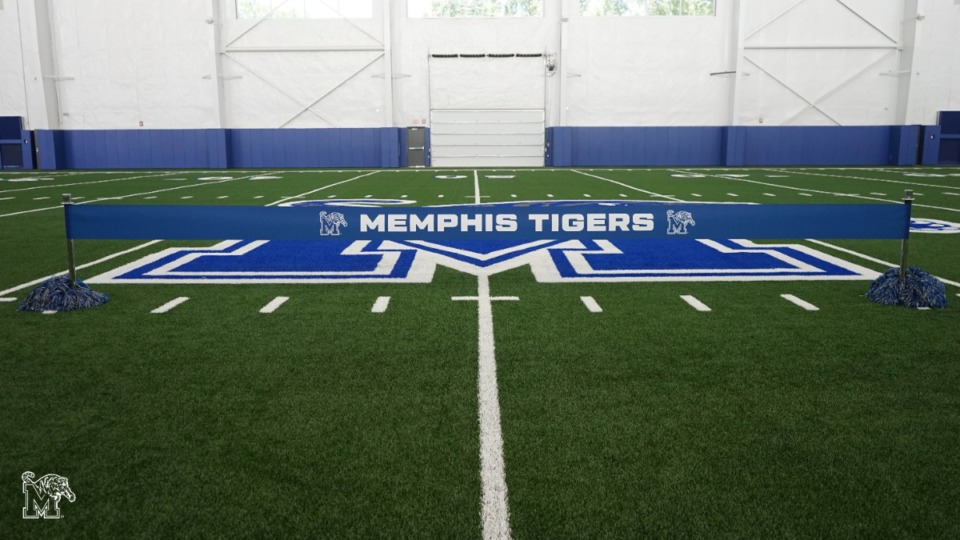<strong>The Memphis Tigers' $11.2 million indoor practice facility officially opened Wednesday, June 17, 2020.</strong> (Marcus Tompkins/Submitted photo)