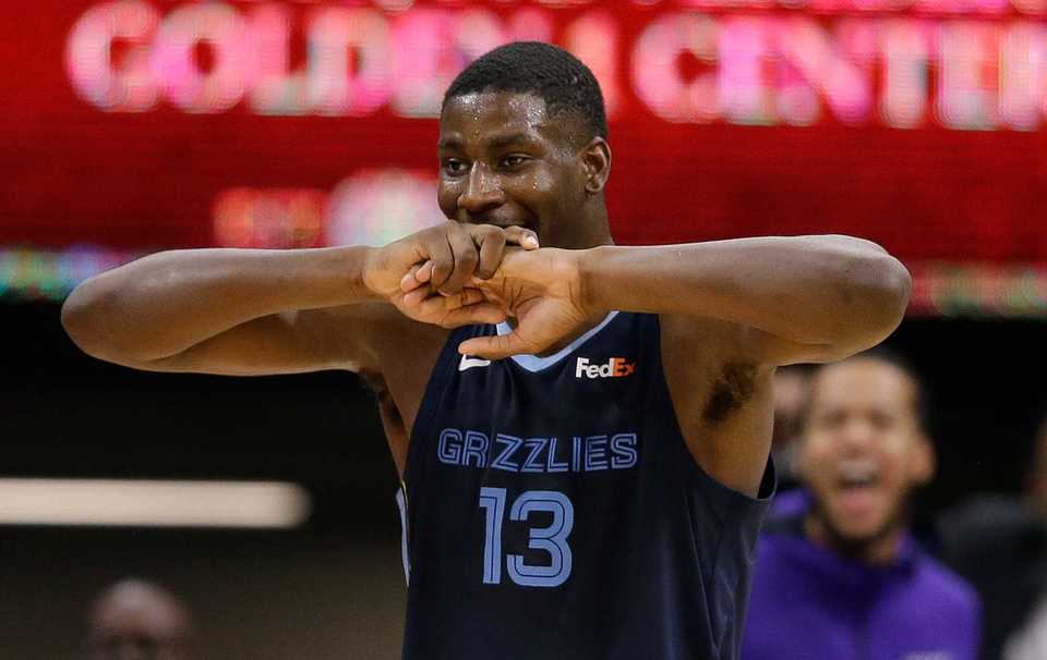 <strong>Memphis Grizzlies forward Jaren Jackson Jr. reacts as he leaves the game after being called for his sixth foul during the second half of an NBA basketball game against the Sacramento Kings, Wednesday, Oct. 24, 2018, in Sacramento, Calif. The Kings won 97-92.</strong> (AP Photo/Rich Pedroncelli)