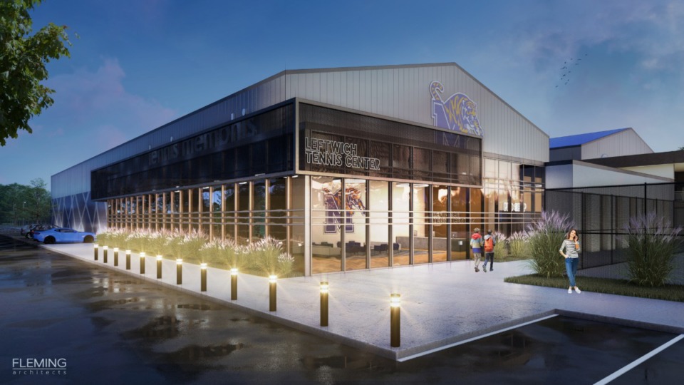 <span><strong>The proposed Leftwich Tennis Center that will be shared by the men&rsquo;s and women&rsquo;s Tiger tennis teams of University of Memphis.</strong> (submitted rendering)</span>