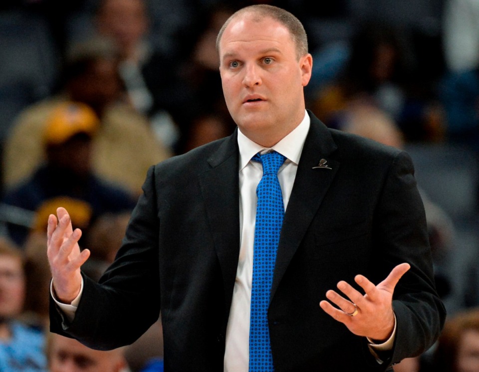 <strong>Memphis Grizzlies head coach Taylor Jenkins (at an NBA basketball game against the Phoenix Suns, Nov. 2, 2019, at FedExForum) hinted Thursday, July 22, that his rotation will likely provide a different look than usual.</strong> (Brandon Dill/AP file)
