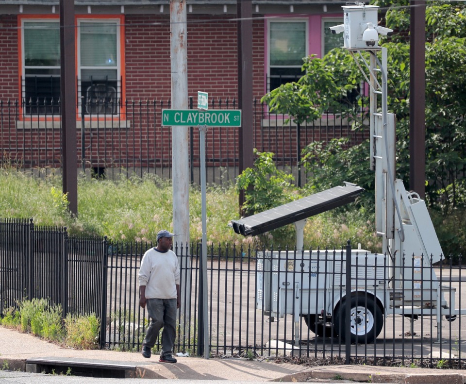 <strong>&ldquo;Better Jefferson&rdquo; plans include a&nbsp;more noticeable and pronounced pedestrian crossing at the intersection of Claybrook and Jefferson, seen here in May of 2019.</strong> (Daily Memphian file)