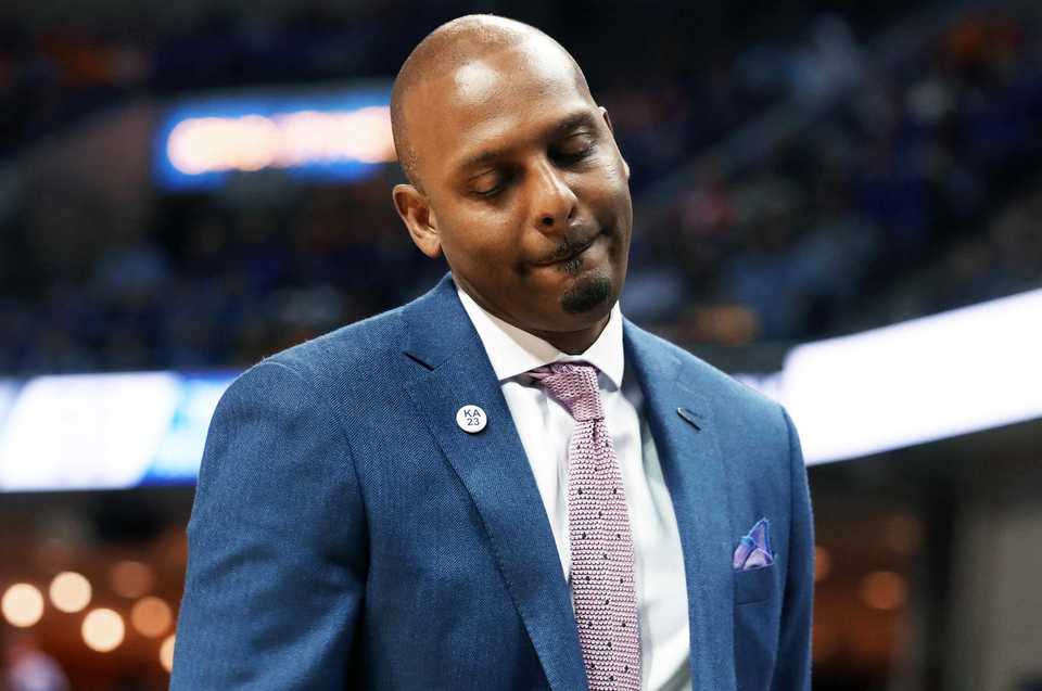 <strong>University of Memphis head basketball coach Penny Hardaway reacts&nbsp;</strong><span class="s1"><strong>during the Tigers game against the Tennessee Volunteers at FedExForum in Memphis on Saturday, Dec. 16, 2018. </strong>(Karen Pulfer Focht/Special to The Daily Memphian)</span>