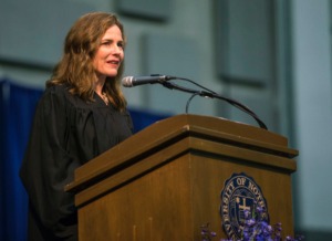 <strong>Judge Amy Coney Barrett, senn here in May 2018, has been picked by President Trump as his nominee to fill the Supreme Court seat opened by the death of Ruth Bader Ginsburg.</strong> (Rachel Malehorn, rachelmalehorn.smugmug.com, via AP)