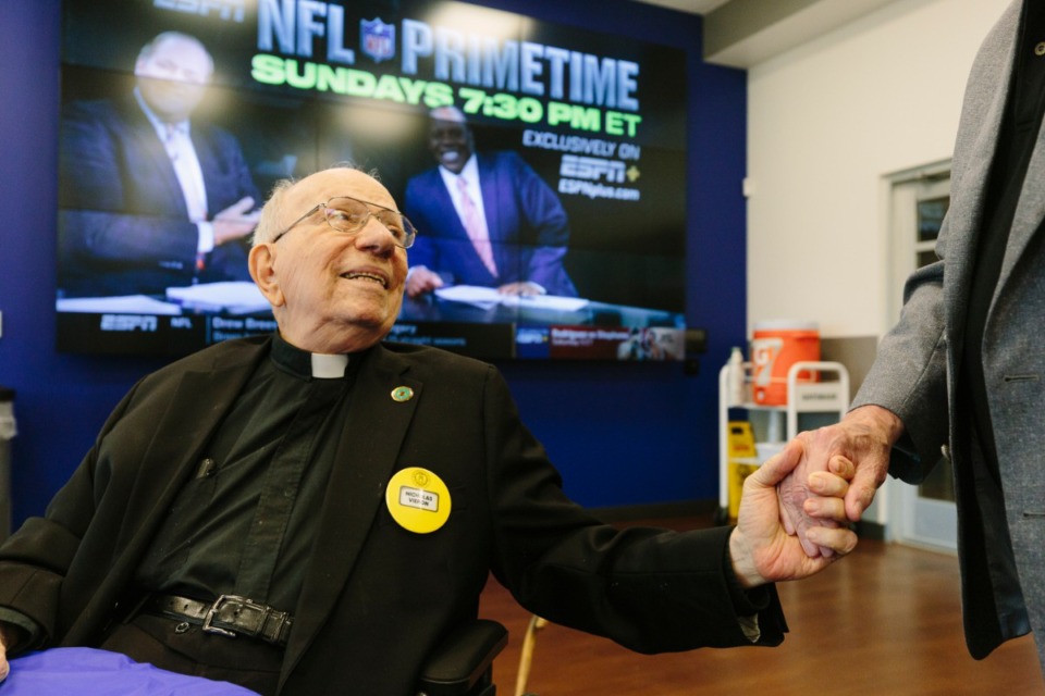 <strong>Father Nicolas Vieron (in a 2019 file photo) died Tuesday, Sept. 29 at his home.</strong>&nbsp;(Ziggy Mack/Special to Daily Memphian)