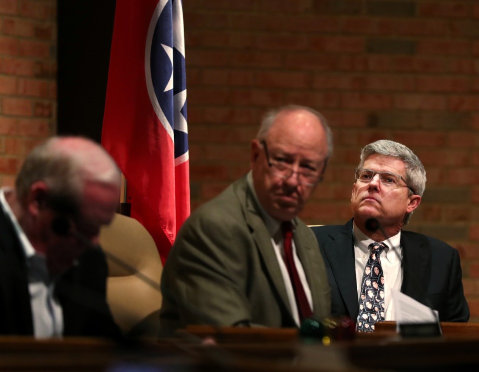 <strong>The Germantown Planning Commission includes (from left) Keith Saunders, chairman Mike Harless and Dike Bacon.</strong>&nbsp;(Daily Memphian file)