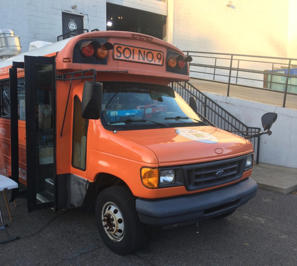 <strong>Soi No. 9&rsquo;s little orange food bus&nbsp;offers monthly specials alongside its signature Thai street food. This month&rsquo;s offering is Ba&rsquo;mee Chicken.</strong>&nbsp;(Chris Herrington/Daily Memphian)