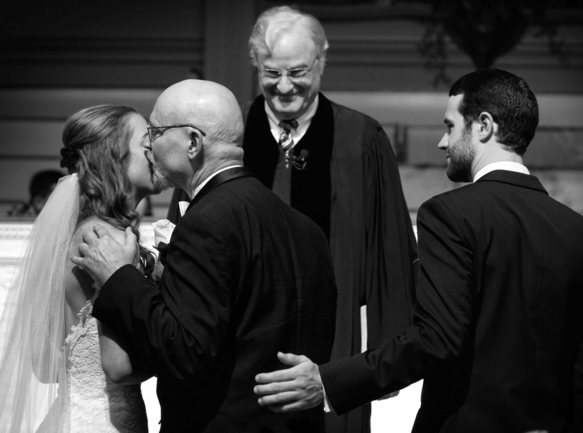 <strong>Bob Bolding walked his daughter Katherine down the aisle during her wedding, one of the goals his family set for him when they learned about his terminal illness. His daughter moved up her wedding date from fall to spring in hopes he would live long enough to give her away.</strong> (Karen Pulfer Focht/Special to The Daily Memphian)