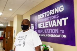 <strong>After being shot recently, Pastor Ricky Floyd (shown at Pursuit of God Church on Sept. 19) resigned as interim chairman of the local Civilian Law Enforcement Review Board (CLERB). Floyd said the shooting made it clear there was more work to do in Frayser.</strong>&nbsp;(Ziggy Mack/Daily Memphian file)