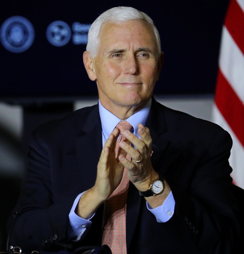 <strong>Vice President Mike Pence gave an update on Operation Warp Speed during a visit to Memphis on Thursday, Dec. 3.</strong> (Patrick Lantrip/Daily Memphian)