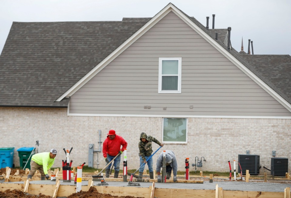 <strong>Construction continues on a new phase of the Creekside Homes&rsquo; Forrest Lake subdivision on Friday, Dec. 4, 2020, in Arlington.</strong> (Mark Weber/The Daily Memphian)