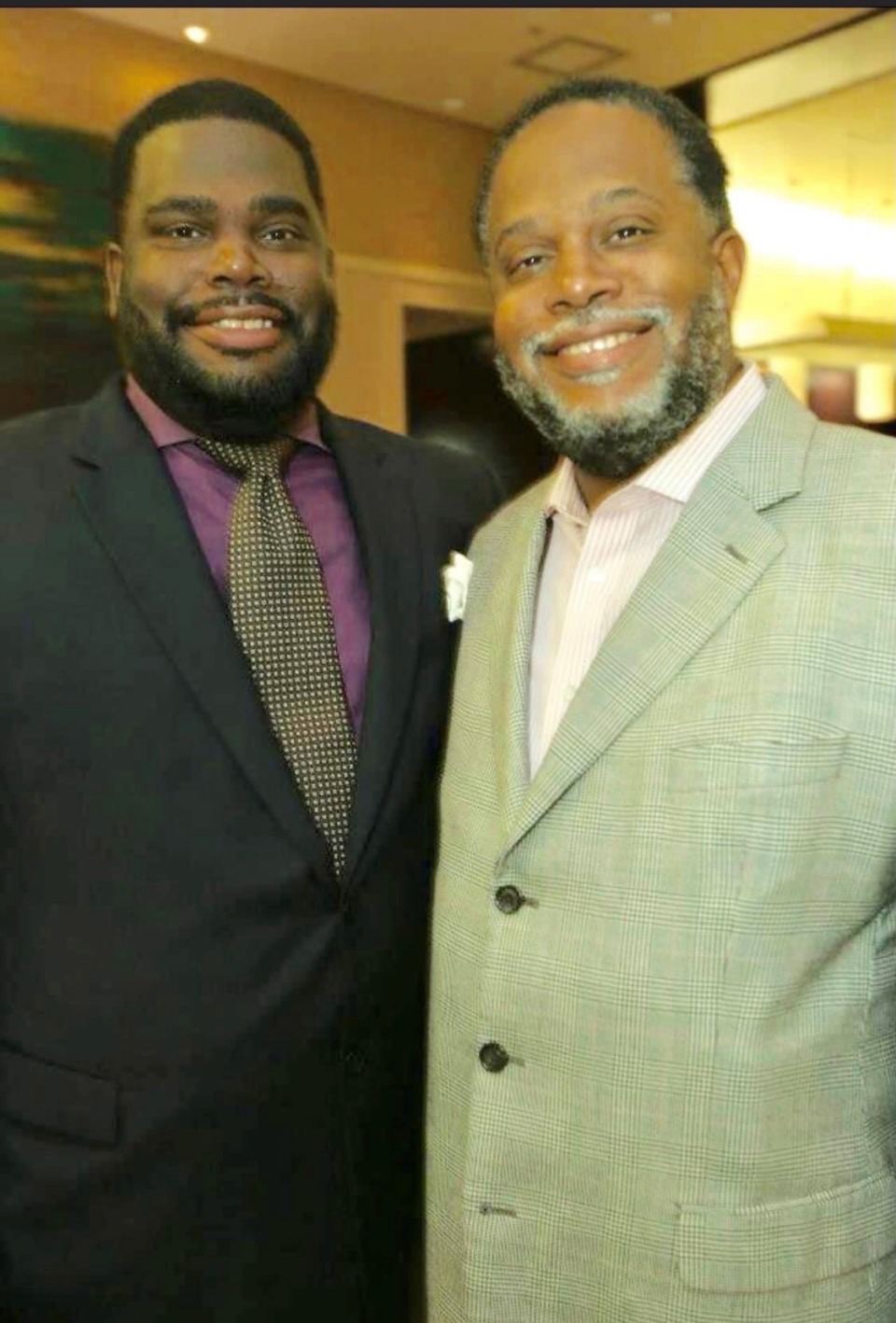 <strong>Once, long ago, an old lady told Darrell Cobbins (left) and Donnell Cobbins they &ldquo;would be great men someday.&rdquo; &nbsp;Now Darrell knows what she meant.&nbsp;</strong>(Submitted)