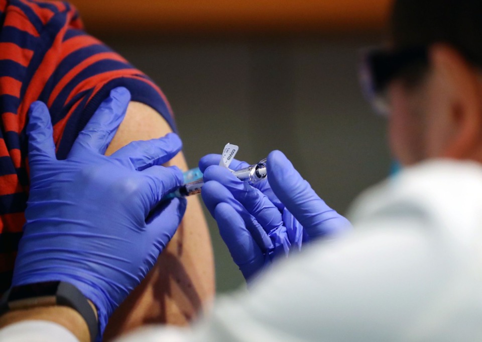 <strong>Methodist University Hospital doctors and nurses were among the first to get the COVID-19 vaccines in Tennessee the morning of Dec. 17, 2020.</strong> (Patrick Lantrip/Daily Memphian)