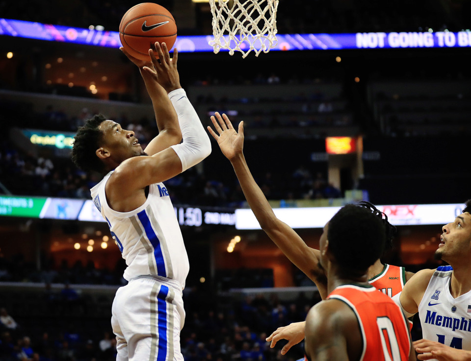 <strong>University of Memphis guard Jeremiah Martin (3) shoots against Florida A&amp;M during the Tigers game against the Rattlers at the FedExForum on Dec. 29, 2018.</strong> (Jim Weber/Daily Memphian)