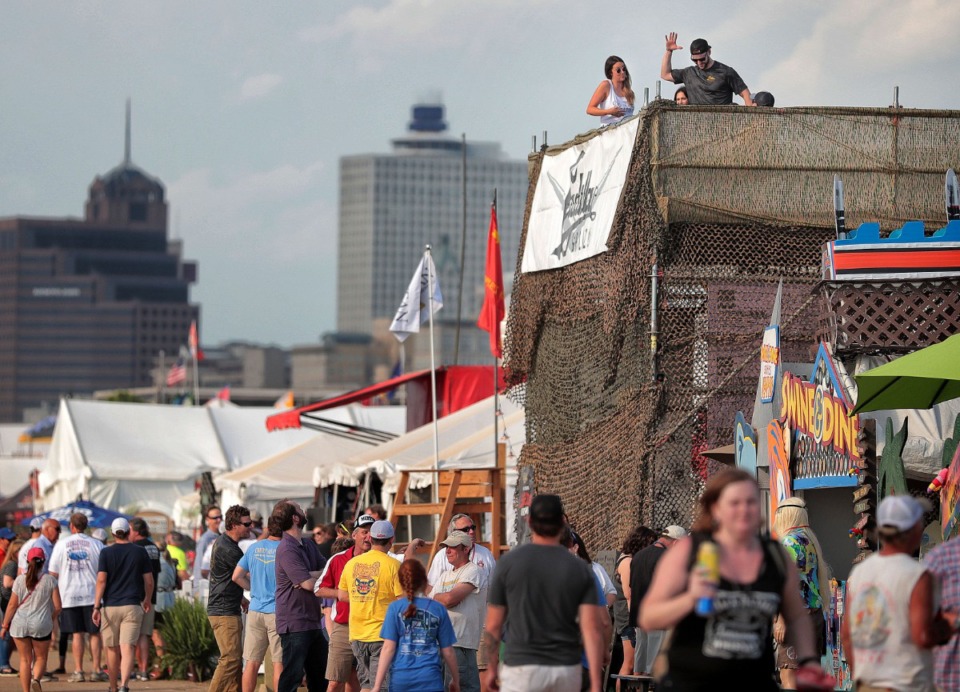 <strong>The Beale Street Music Festival has been canceled for 2021, but the Memphis in May World Championship Barbecue Cooking Contest is still a go, athough it will be smaller, with fewer competitors and visitors allowed in Tom Lee Park.</strong> (Jim Weber/Daily Memphian file)