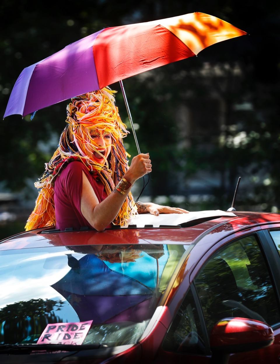 <strong>Hundreds took part in a LGBTQ pride ride on Saturday, June 13, 2020 through several neighborhoods on their way to the National Civil Rights Museum. They rode to support the end of police brutality and advance the Pride movement</strong>. (Mark Weber/Daily Memphian)