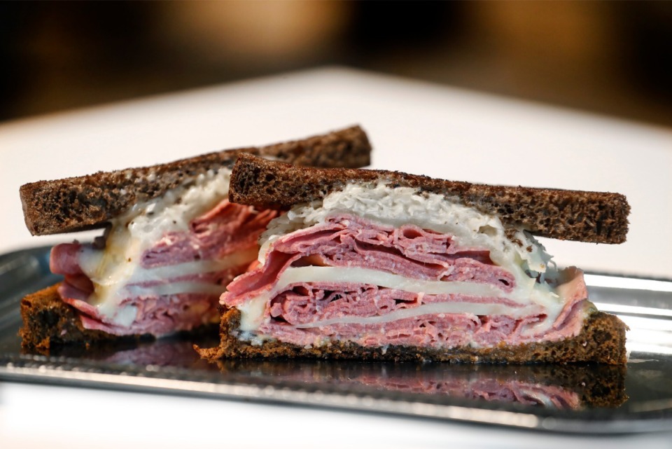 <strong>Memphis Sandwich Clique&rsquo;s Gangsta Reuben is a classic Reuben with corned beef, Swiss cheese and Thousand Island dressing on rye.</strong> (Mark Weber/The Daily Memphian)