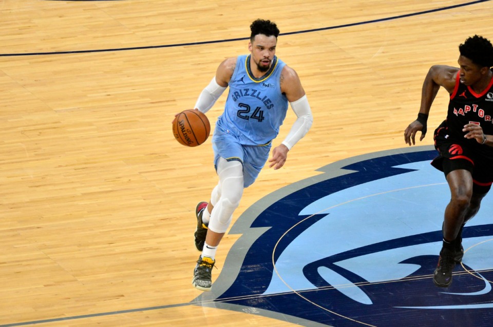 <strong>Memphis Grizzlies guard Dillon Brooks, seen here Feb. 8, has been upgraded to questionable.</strong> (Brandon Dill/AP)