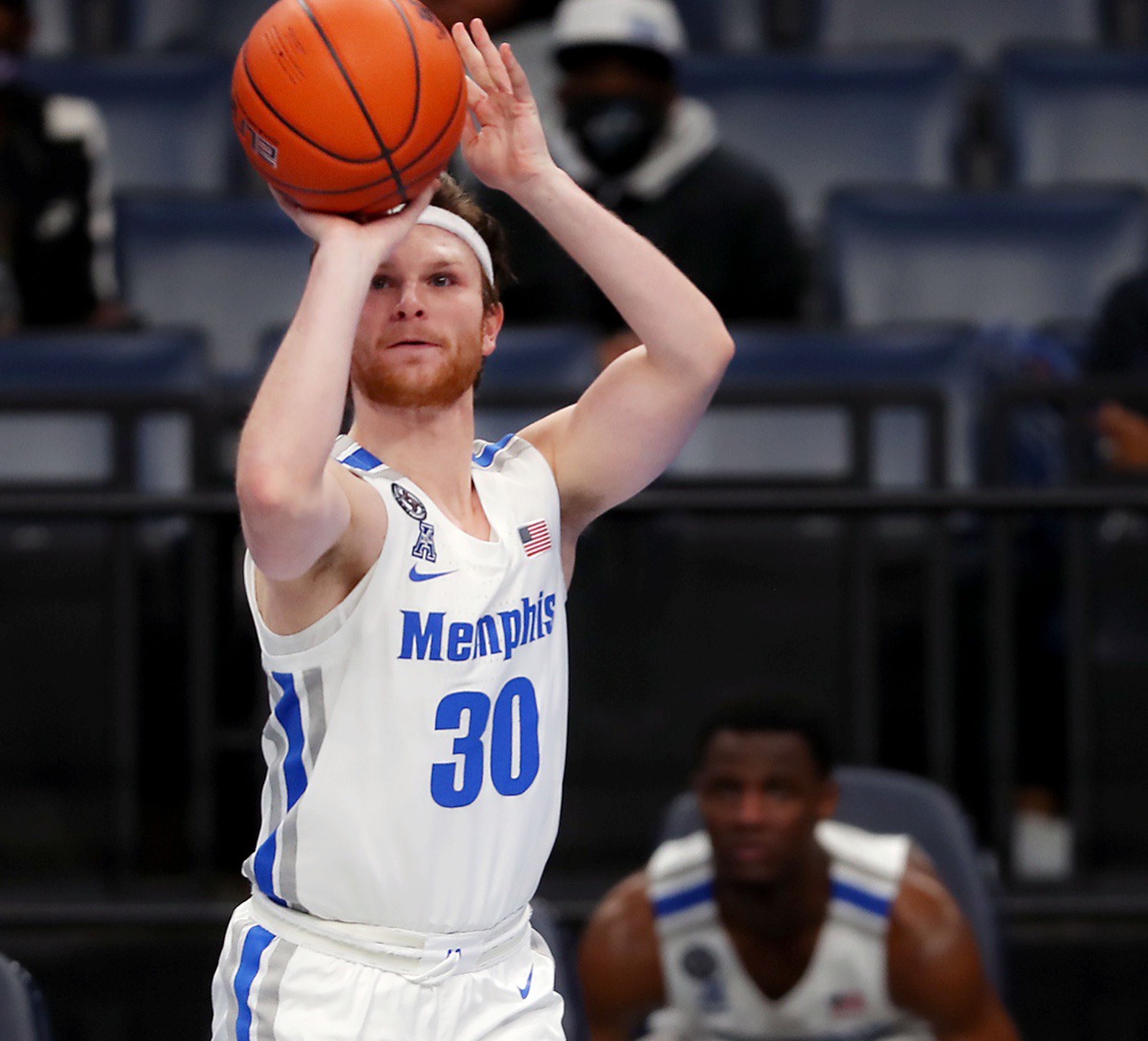 <strong>University of Memphis guard Conor Glennon (30) shoots a three during the Feb. 24 game against Tulane.</strong> (Patrick Lantrip/Daily Memphian)