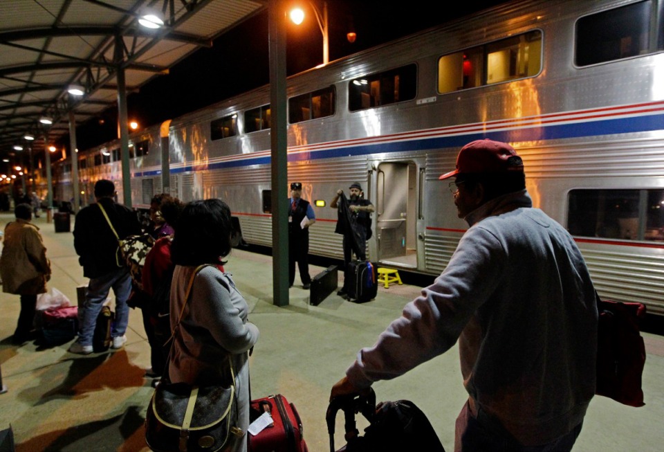 <strong>Passengers wait to board an Amtrak train bound for Chicago at Memphis' Central Station in 2013.&nbsp;</strong>(Daily Memphian file)
