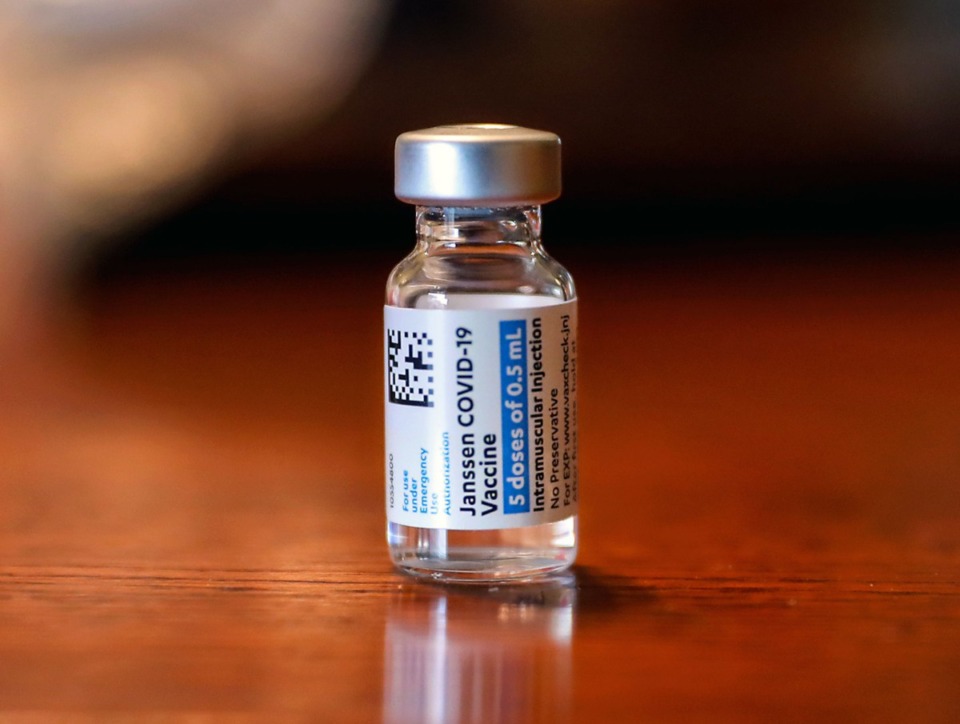 <strong>A vial of Johnson &amp; Johnson vaccine awaits use March 10, 2021.</strong> (Patrick Lantrip/Daily Memphian)