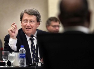 <strong>U.S. District Court Judge Mark Norris, seen in this file photo during a University of Tennessee Health Science Center College of Medicine Advisory Board meeting, ruled Monday, March 15, that a CDC eviction halt order is no longer enforceable in the Western District of Tennessee.</strong> (Daily Memphian file)