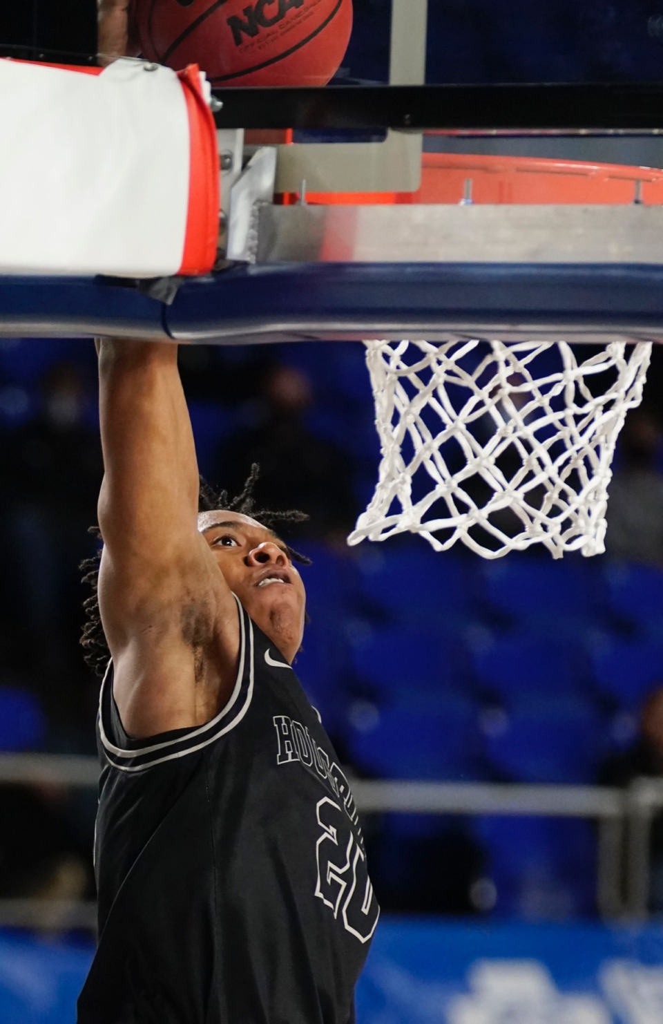 <strong>Houston guard Ahmad Nowell (0) goes for the dunk as Houston plays Oak Ridge&nbsp;on March 19 in Murfreesboro, Tenn.</strong> (Larry McCormack/Special to The Daily Memphian)