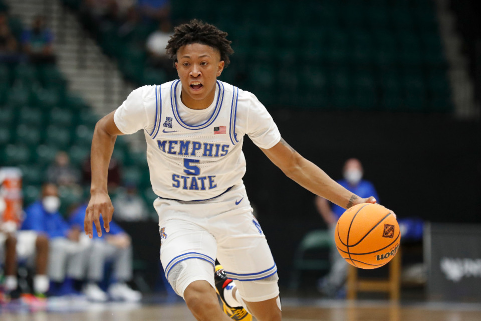 <strong>Memphis guard Boogie Ellis led the Tigers with 23 points.</strong> (Photo courtesy of the NCAA)