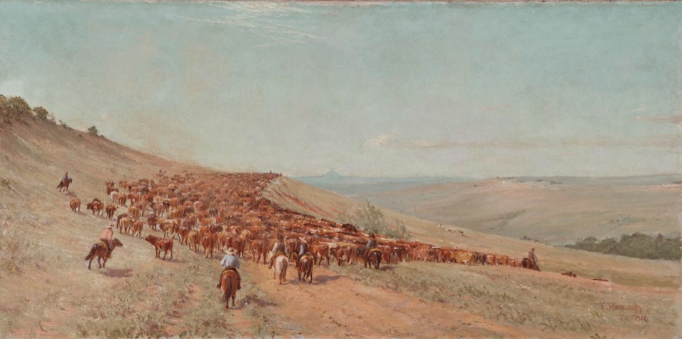 <strong>Frank Reaugh&rsquo;s &ldquo;Driving the Herd&rdquo; is an example of Texas Impressionism included in an exhibition at Dixon Gallery.</strong> (Courtesy Dixon Gallery &amp; Gardens)