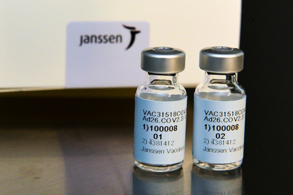 <strong>This Sept. 2020 photo provided by Johnson &amp; Johnson shows the Janssen COVID-19 vaccine.</strong> (Cheryl Gerber/Johnson &amp; Johnson via AP)