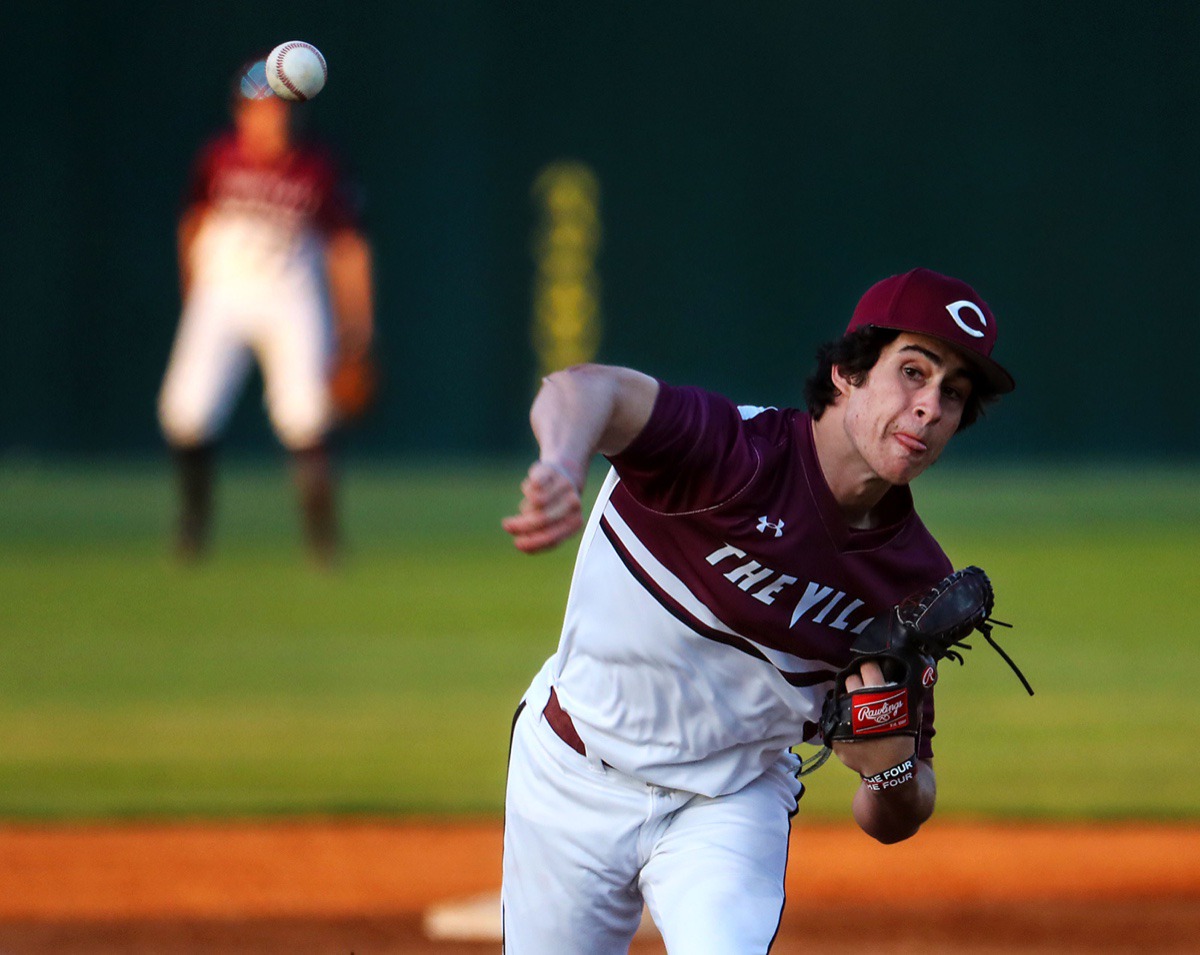 <strong>Collierville pitcher Thomas Crabtree (6) throws against Arlington on April 13.</strong> (Patrick Lantrip/Daily Memphian)