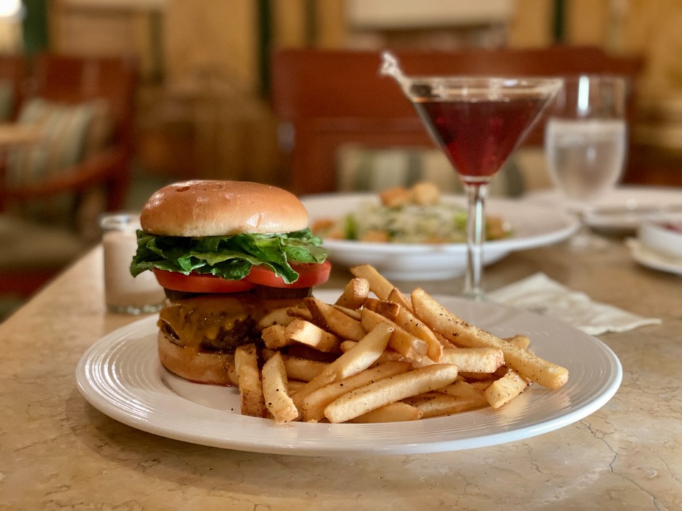 <strong>A burger is available in the venerable Chez Philippe for a few more weeks, until Capriccio reopens.</strong> (Jennifer Biggs/The Daily Memphian)