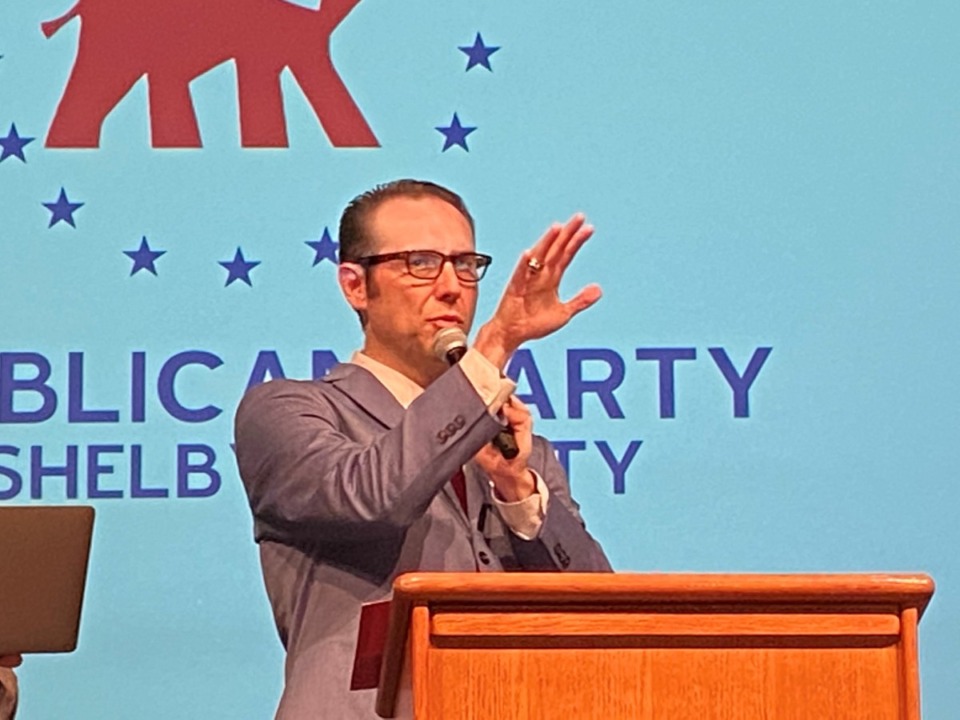 <strong>Cary Vaughn, pastor of Community Baptist Church in Rosemark, succeeds attorney Chris Tutor as the new chairman of the Shelby County Republican Party. He was&nbsp; selected at a Sunday, April 25, party convention in Arlington.</strong> (Bill Dries/Daily Memphian)