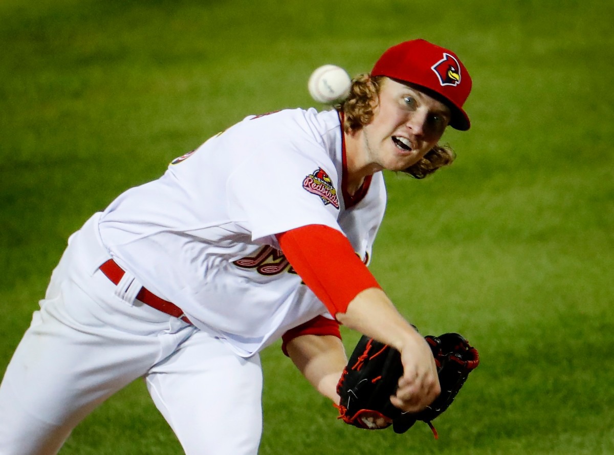 <strong>Redbirds starting pitcher Thomas Parsons makes a pitch against the Durham Bulls on May 4, 2021, as baseball returns to AutoZone Park.</strong>&nbsp;(Mark Weber/The Daily Memphian)