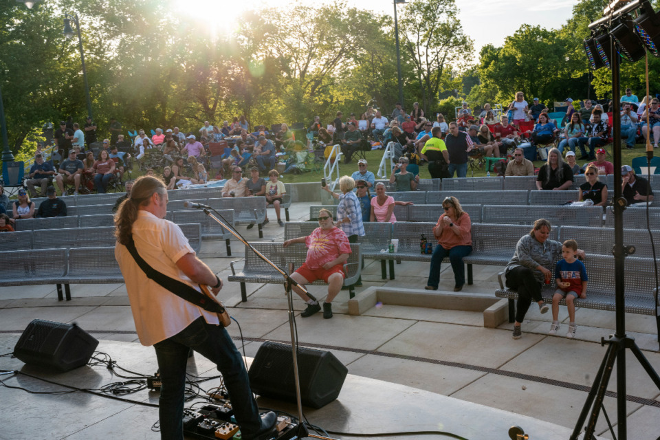 <strong>Brian Johnson Band performs at the new Crossings Amphitheater at Forrest Street Park in Arlington, Saturday, May 15, 2021.</strong> (Greg Campbell/Special to The Daily Memphian)
