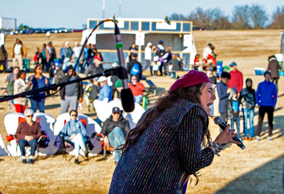 <strong>Marcella Simien and her band, Marcella &amp; Her Lovers, were among musical acts performing at the Celebrate Shelby event at Shelby Farms Park on Nov. 24, 2019. The Memphis-based band will perform June 5 at the opening show of the &ldquo;Get Loud!&rdquo; concert series.</strong> (Mike Kerr/Special to Daily Memphian file)