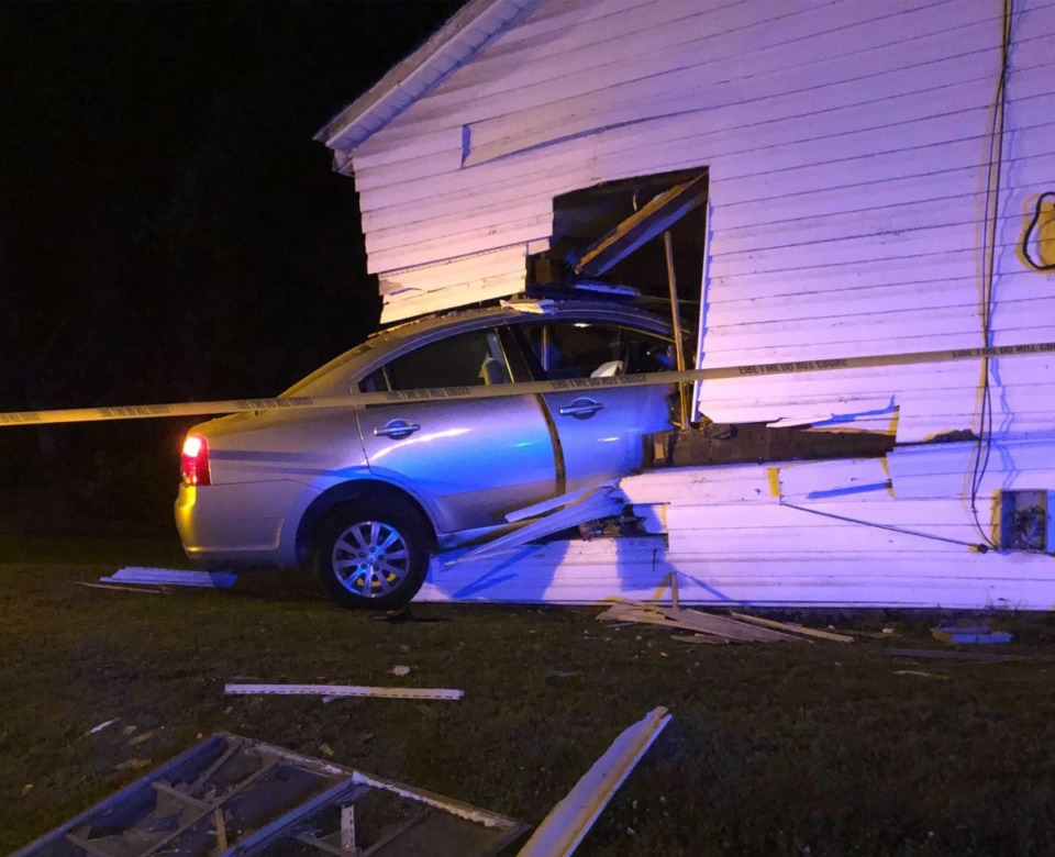 <strong>A car rammed into the house early Saturday, June 5, 2021.&nbsp;According Galen Young&rsquo;s college teammate, Marlon Thomas, Young was visiting his mother when the accident occurred.</strong> (Courtesy Young Family)