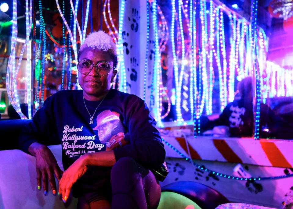 <strong>Paula Raiford poses for a portrait in her Downtown Memphis club, Paula &amp; Raiford's Disco, June 10, 2021.</strong> (Patrick Lantrip/Daily Memphian)