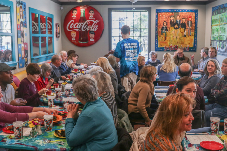 <strong>The Daily Memphian "Destination:Delicious" event stopped for lunch at Elwood's Shells at 916 Cooper on Friday, January 25. The restaurant has passed its final inspection and will open to the public on Monday, Feb. 4, 2019.</strong> (Jason R. Terrell/Daily Memphian)