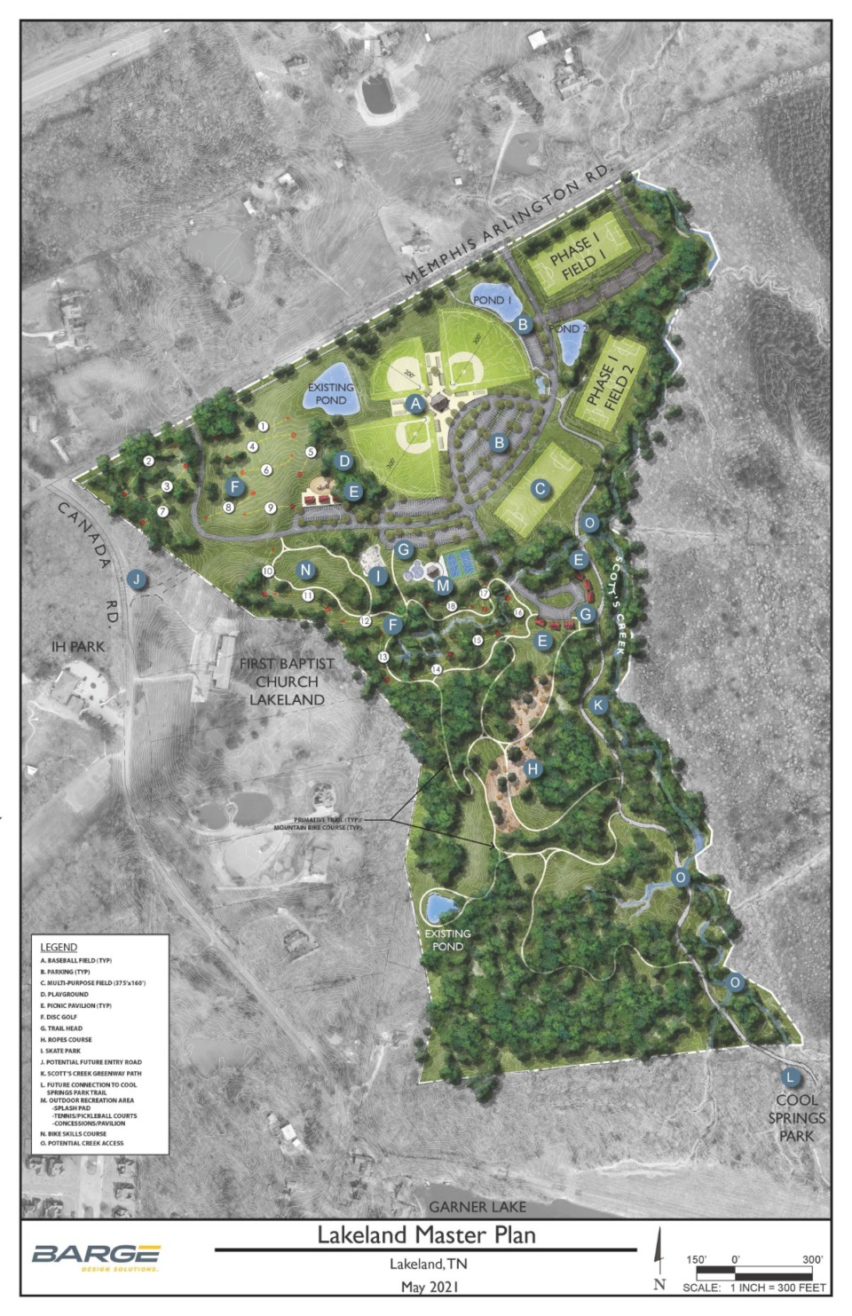 <strong>A rendering shows the first draft of the Lakeland athletic complex master plan from overhead.</strong> (Submitted)