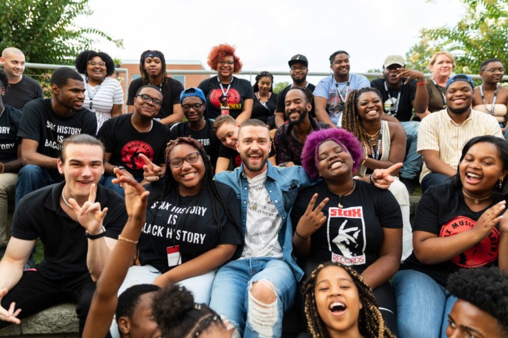 Justin Timberlake mentors Stax Music Academy students in Memphis