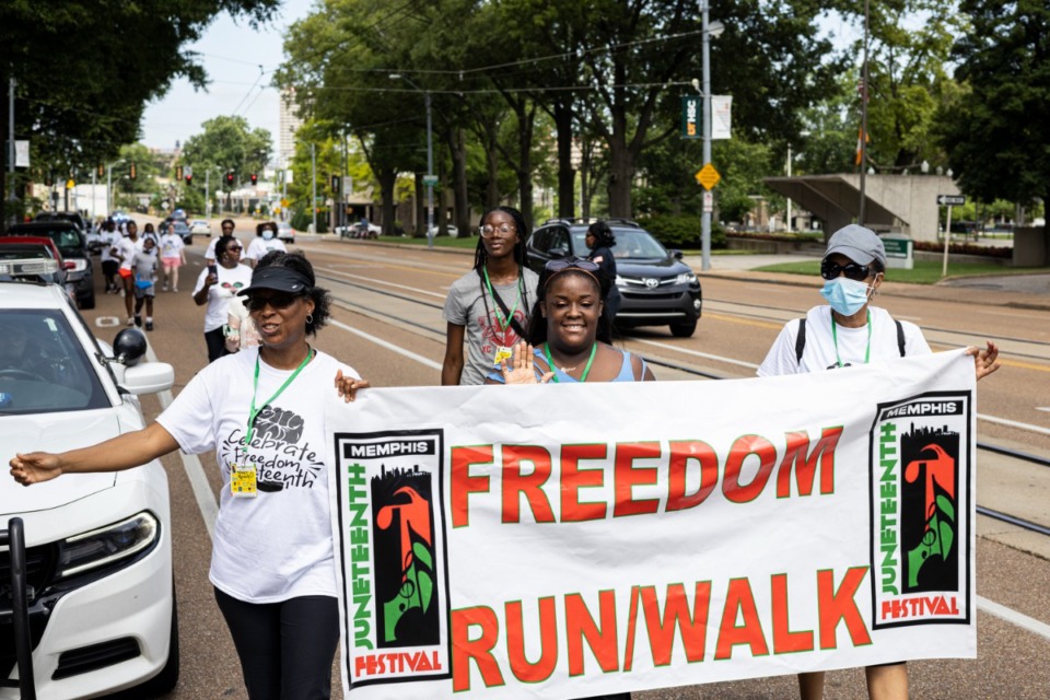 <strong>A 1K Freedom Walk Run was part of the Memphis Juneteenth Festival at Health Sciences Park on Saturday.</strong> (Brad Vest/Special to The Daily Memphian)