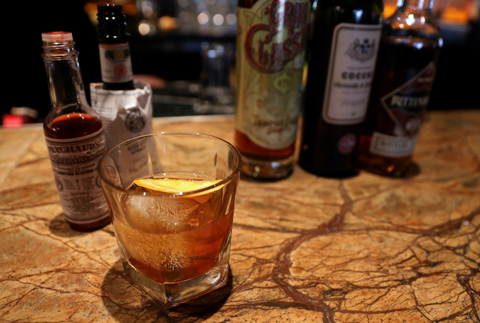 <strong>A Boulevardier is the drink of the day with Bar Talk and Drew Wooten, bartender at Southern Social in Germantown.</strong> (Patrick Lantrip/Daily Memphian)