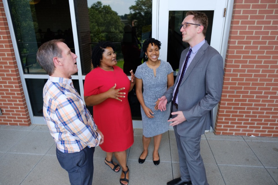 <strong>The nonprofit sector makes up more than 10% of the labor pool in Memphis. Members of the local sector are (from left) Mark Jordan, Wolf River Conservancy;&nbsp;Candace Lester, development officer at Soulsville Foundation;&nbsp;Aria Miles, a consultant at UPD Consulting; and&nbsp;Kevin Dean, CEO of Momentum Nonprofit Partners.</strong> (Submittted photo)