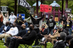 <strong>An April rally at Alonzo Weaver Park is one of several held to support the Memphis Community Against the Pipeline.</strong> (Brad Vest/Daily Memphian file)