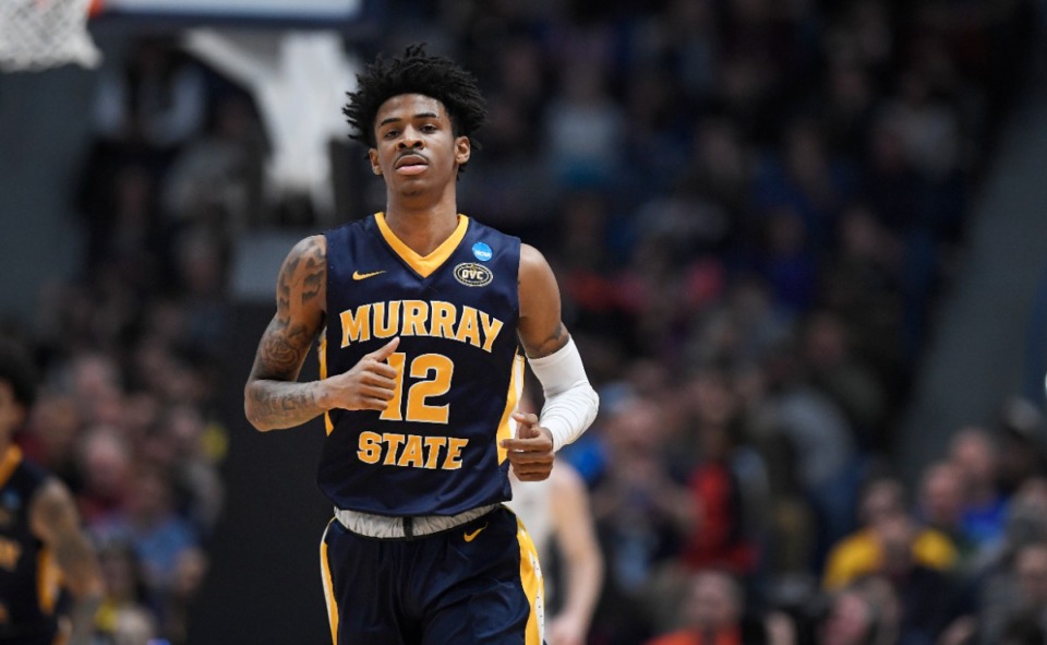 <strong>Ja Morant (in a 2019 file photo) played for Murray State before joining the Memphis Grizzlies. The University of Memphis Tigers are set to play Morant&rsquo;s alma mater in December.</strong> (Jessica Hill/AP)