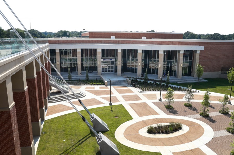 <strong>The R. Brad Martin Student Wellness Center, named after the University of Memphis&rsquo; former interim president, is adjacent to the $18 million Hunter Harrison cable bridge on Southern Avenue.</strong> (Mark Weber/Daily Memphian)