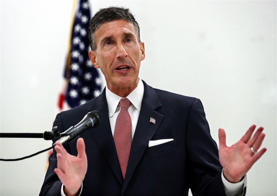 <strong>U.S. Rep. David Kustoff speaks at the Arlington Chamber of Commerce&rsquo;s July 14, 2021 luncheon at Arlington Church of Christ.</strong> (Patrick Lantrip/Daily Memphian)