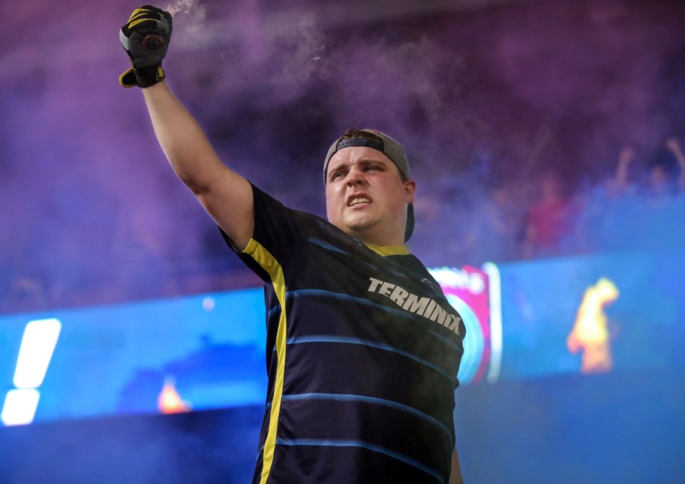 <strong>A Memphis 901 FC fan lets the smoke fly after a July 24, 2021 win against FC Tulsa at AutoZone Park.</strong> (Patrick Lantrip/Daily Memphian)